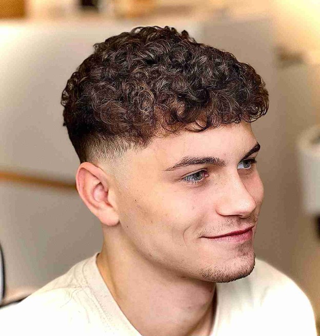 Low Taper Fade Wavy Hair