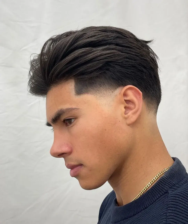 Low Taper Fade Slick Back