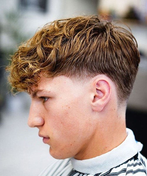 Low Taper Fade with Short Fringe