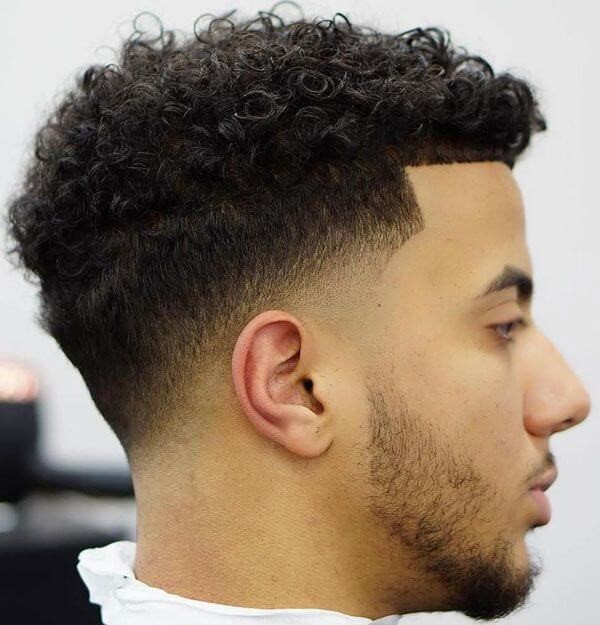 Low Taper Fade Curly Hair