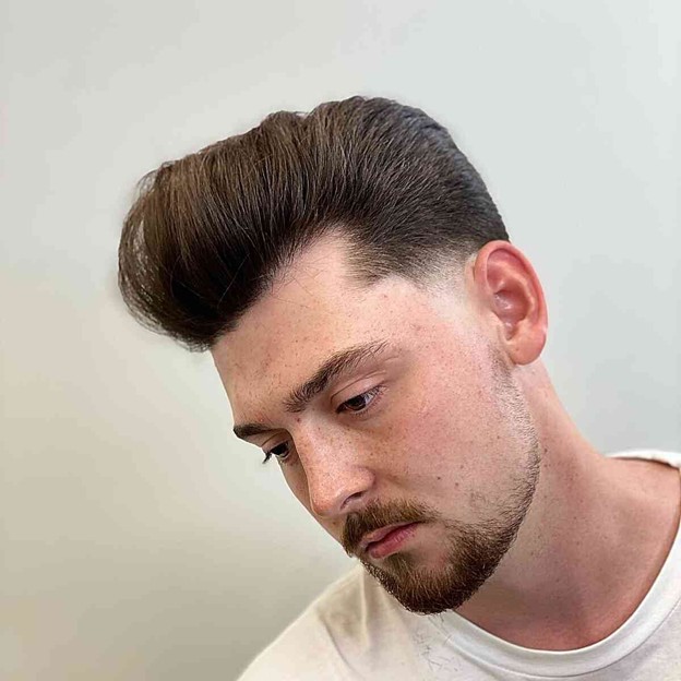Low Taper Fade Pompadour