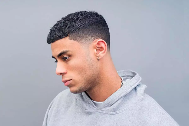 Crew Cut with Low Taper Fade