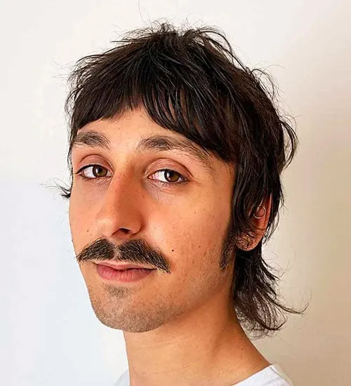 Straight Hair Wolf Cut Men