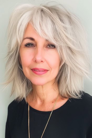 Medium-length hairstyles for women over 60